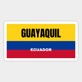 Guayaquil City in Ecuadorian Flag Colors Sticker